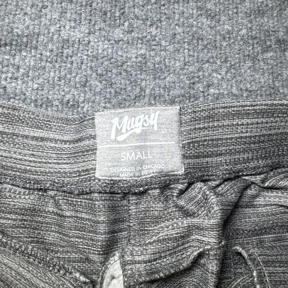 Mugsy Sweatpant Joggers Men Small Gray Stretch Tapered Drawstring Cozy Pants‎